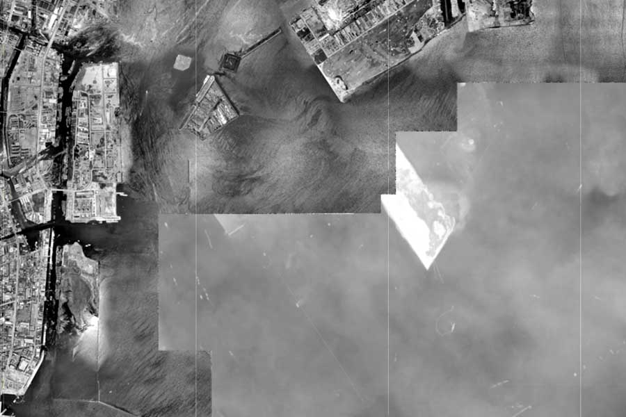 1963年頃のお台場周辺の航空写真（画像：国土地理院）