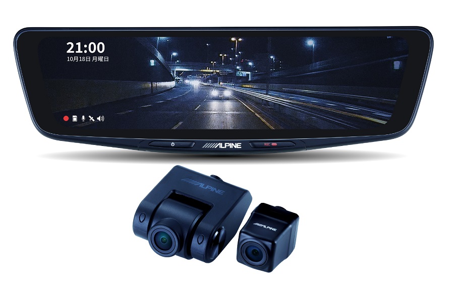 ドライブレコーダー搭載10型デジタルミラー（車外用リアカメラ）「DVR-DM1000A-OC」（画像：アルパインマーケティング）