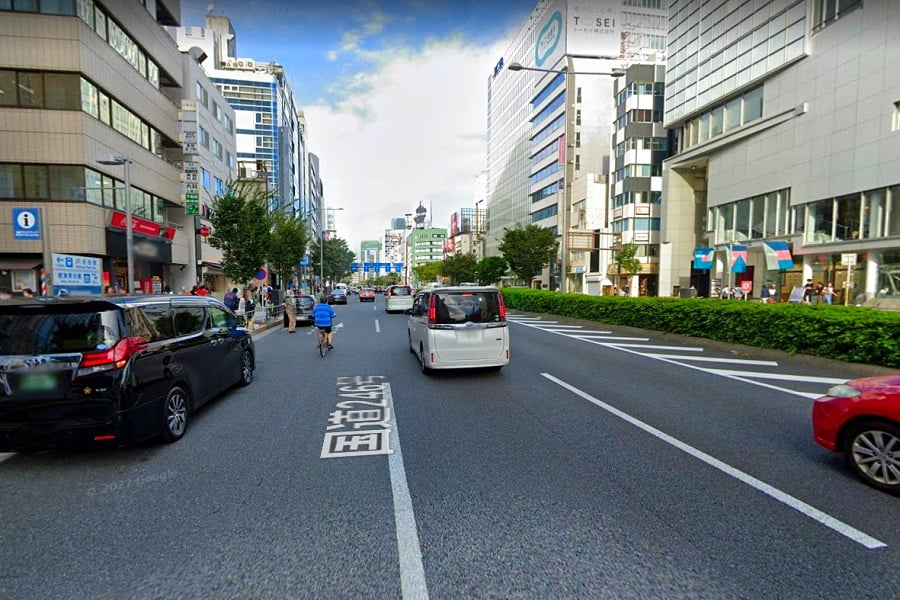東京・表参道周辺の国道246号（画像：（C）Google）