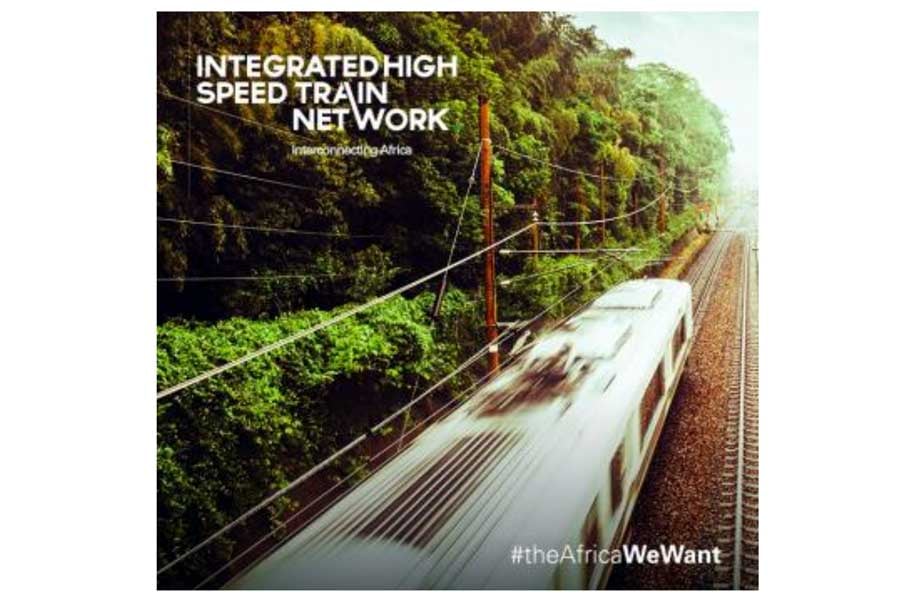 アフリカ連合の高速鉄道ネットワーク計画（画像：AU）