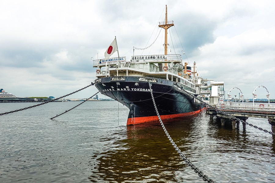 横浜市の山下公園に係留されている氷川丸（画像：写真AC）