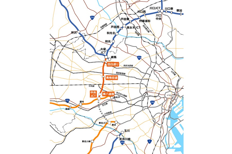外環道 大泉JCT―湾岸道路（画像：NEXCO東日本）