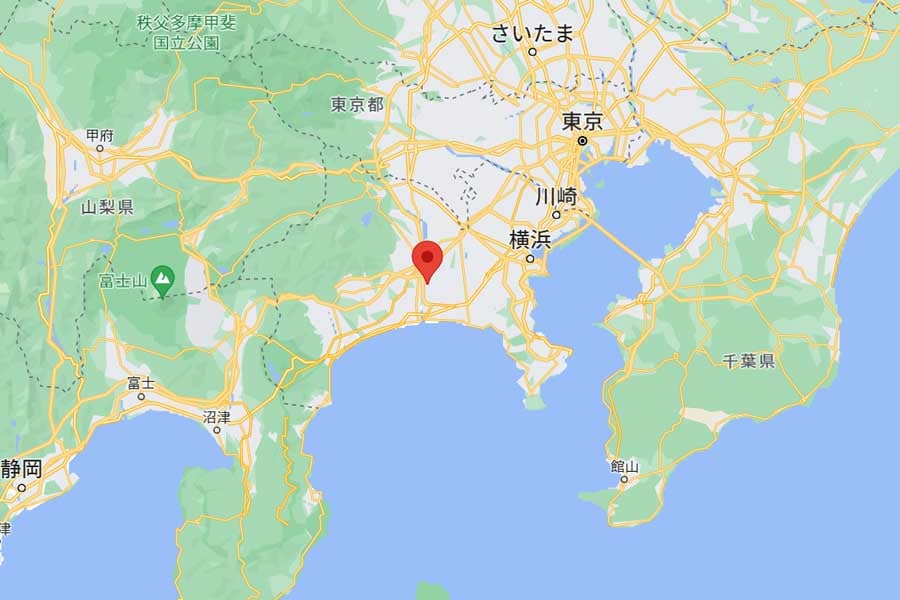 寒川町倉見地区の位置（画像：(C)Google）