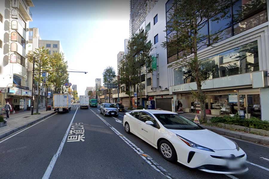 松本市の市街地の様子(画像:(C)Google)