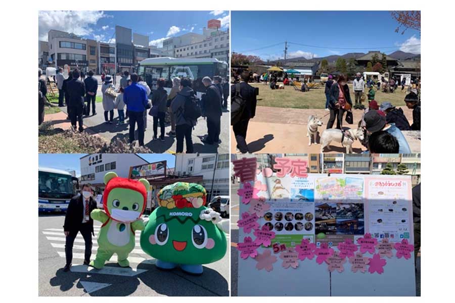 バスやカートを利用してにぎわっている様子（画像：カクイチ）