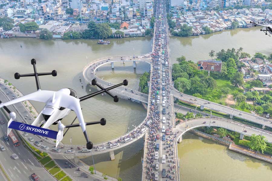 「空飛ぶクルマ」のイメージ（画像：スカイドライブ）