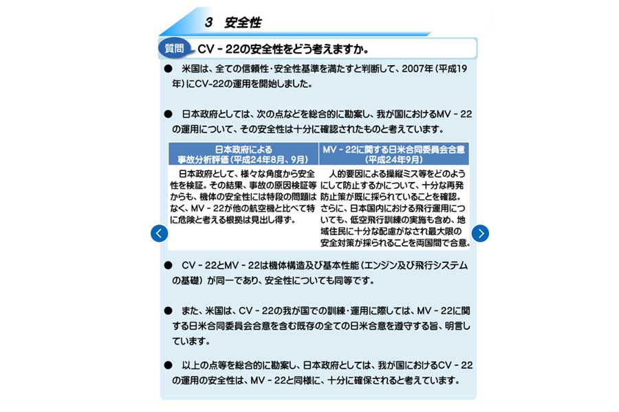 CV-22オスプレイについて（画像：防衛省）