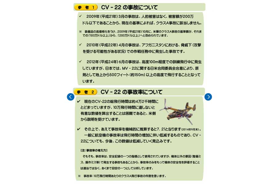 CV-22オスプレイについて（画像：防衛省）