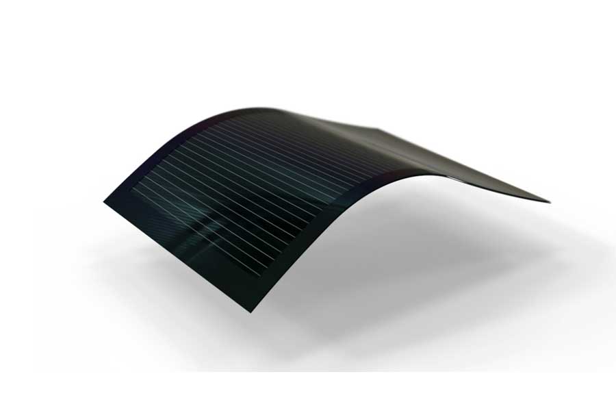 フィルム型ペロブスカイト太陽電池のイメージ図（画像：東芝エネルギーシステムズ）