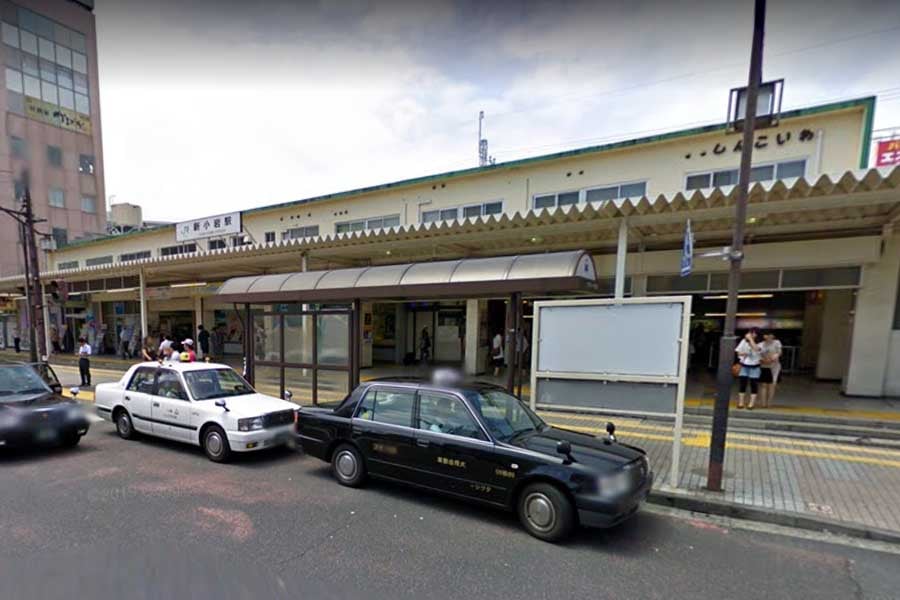 2009年の新小岩駅（画像：(C)Google）