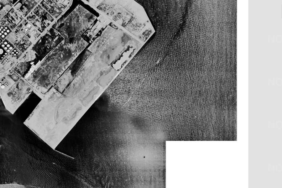 1963年頃の「浮島ジャンクション」周辺の航空写真（画像：国土地理院）