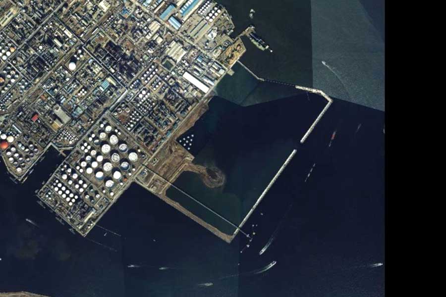 1985年頃の「浮島ジャンクション」周辺の航空写真（画像：国土地理院）