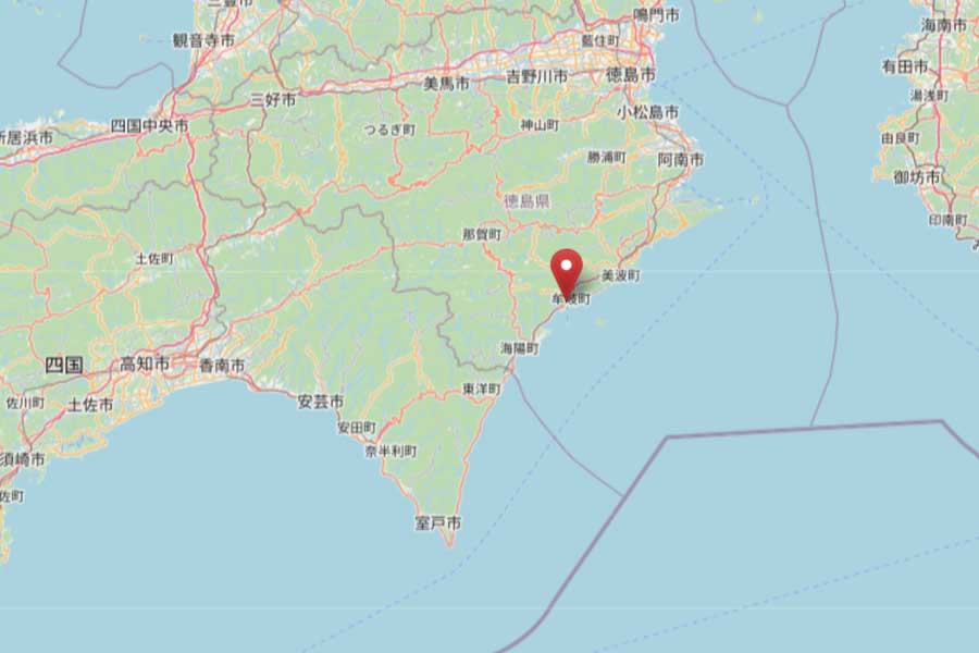 徳島県牟岐町にある牟岐駅（画像：OpenStreetMap）