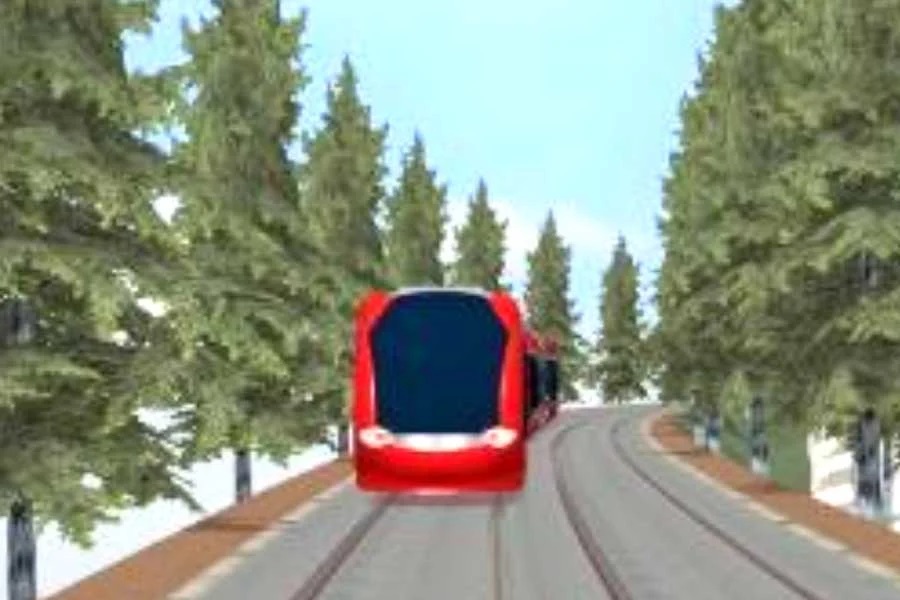 LRTの走行イメージ（画像：山梨県）