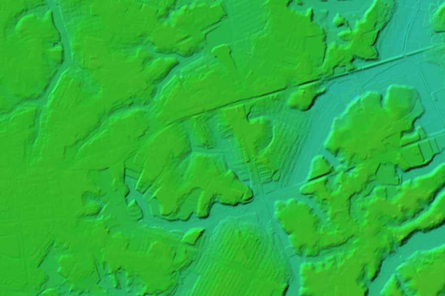 現在の「ユーカリが丘」周辺の地形（画像：国土地理院）