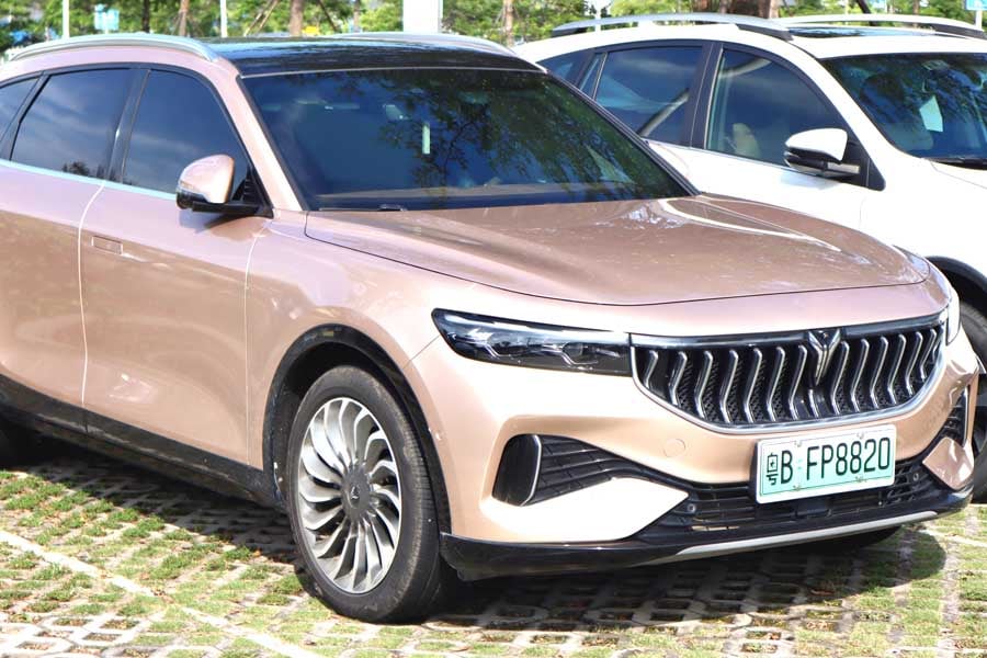 中国広東省深セン市で撮影された東風汽車のEV「ヴォヤ・フリー」（画像：ユーザー3204）