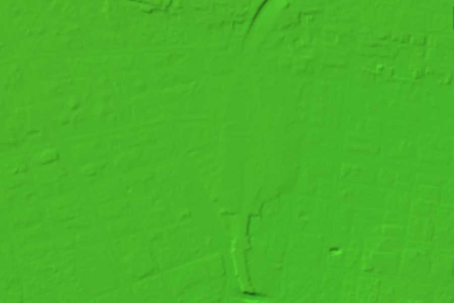 現在の「仙台駅」周辺の地形（画像：国土地理院）