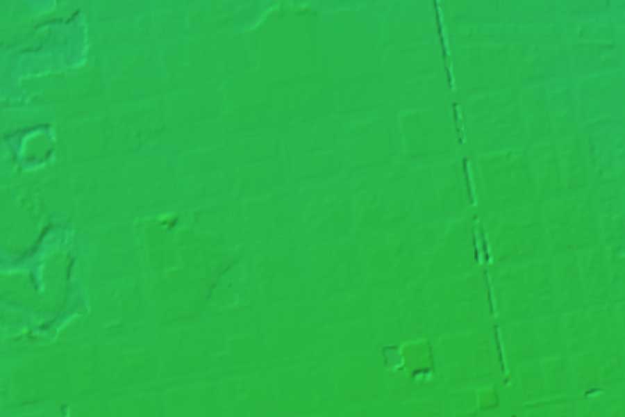 現在の「札幌駅」周辺の地形（画像：国土地理院）