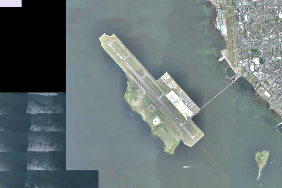 現在の「長崎空港」周辺の航空写真（画像：国土地理院）