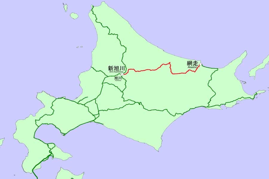 JR石北本線（画像：Kawasemi556）