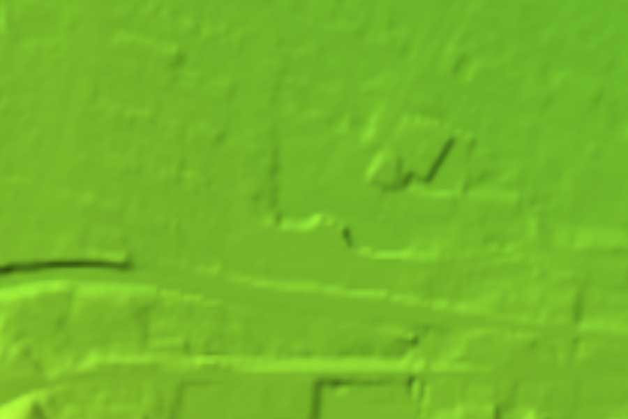 現在の「大津駅」周辺の地形（画像：国土地理院）