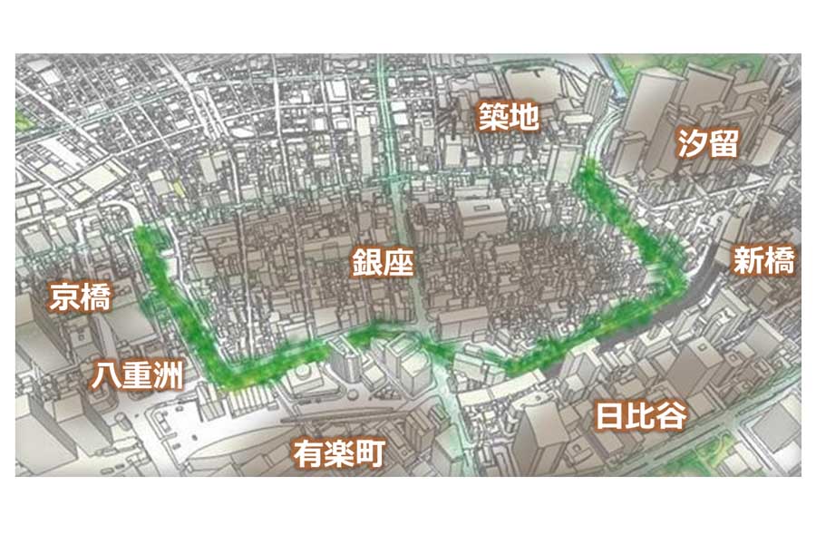 東京高速道路の位置図（画像：東京都）