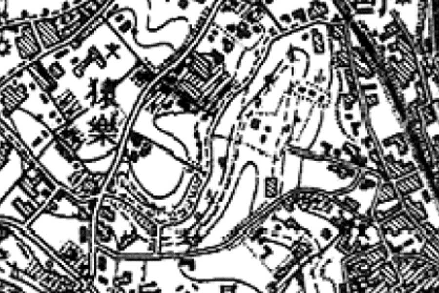 1920年頃の「代官山駅」周辺の地図（画像：国土地理院）