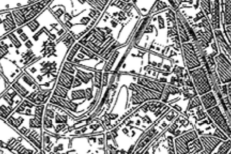 1930年頃の「代官山駅」周辺の地図（画像：国土地理院）