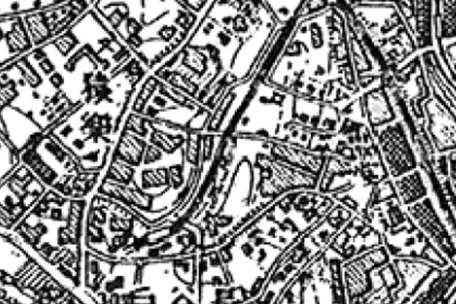 1950年頃の「代官山駅」周辺の地図（画像：国土地理院）