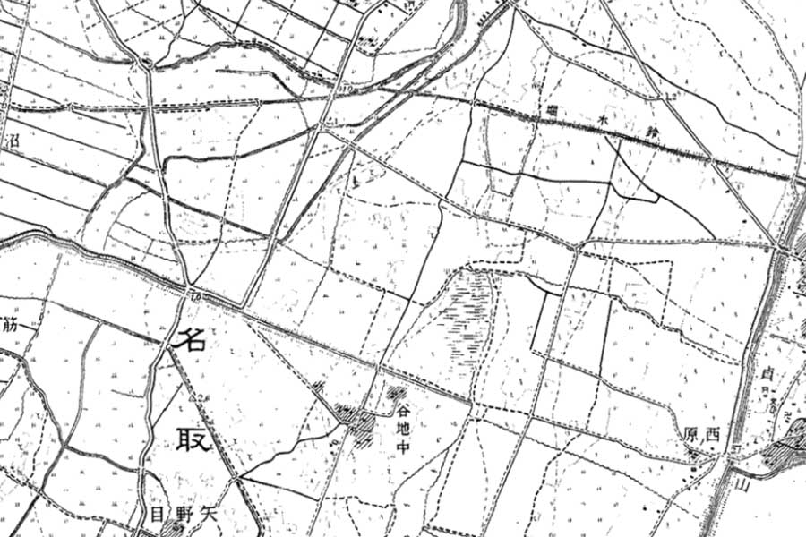 1920年頃の「仙台空港」周辺の地図（画像：国土地理院）