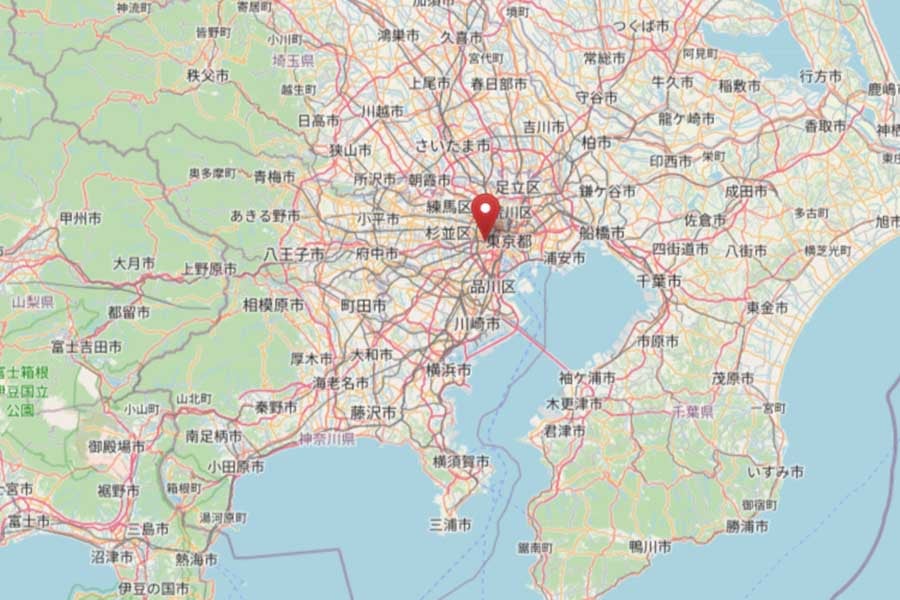 聖徳記念絵画館の位置（画像：OpenStreetMap）