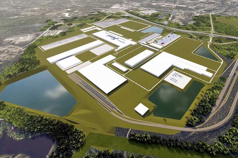 スカウトモーターズのサウスカロライナ工場完成予想イラスト（画像：スカウトモーターズ）
