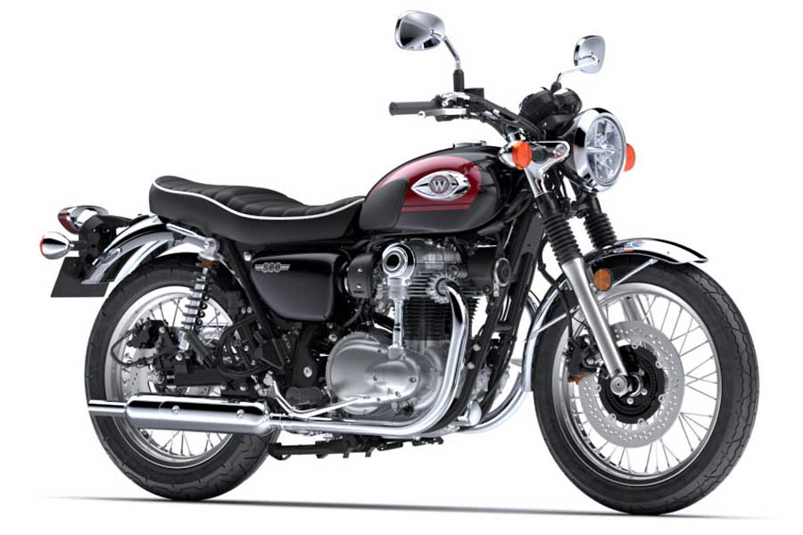 ワイヤースポークホイールを採用したW800(画像:カワサキ)