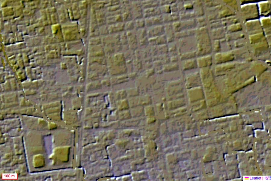 現在の「佐賀駅」周辺の地形（画像：国土地理院）