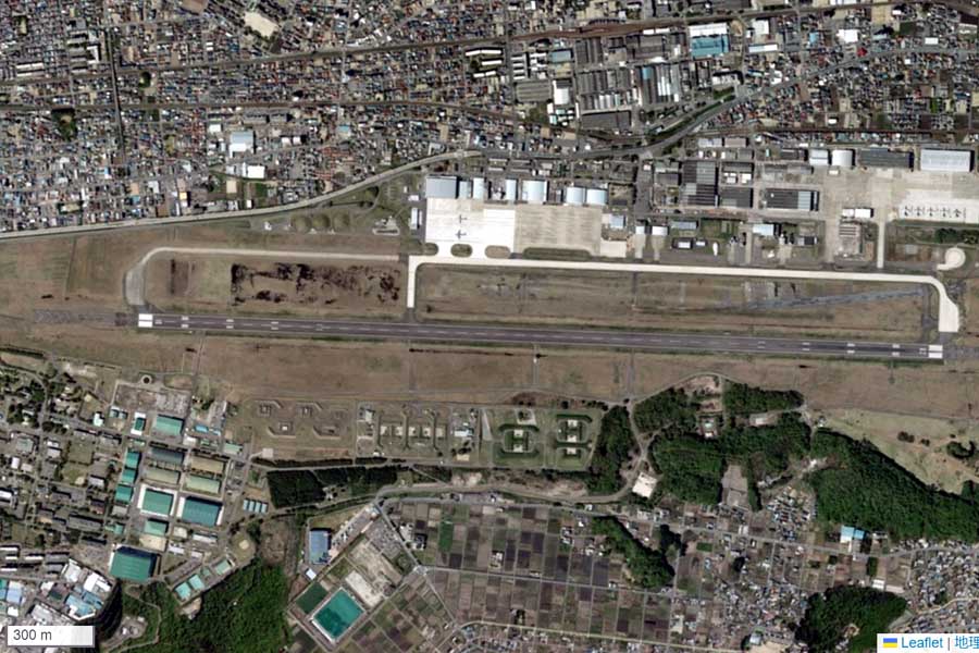 現在の「岐阜基地」周辺の航空写真（画像：国土地理院）