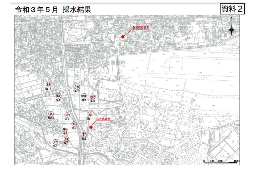 水質調査結果（画像：各務原市）