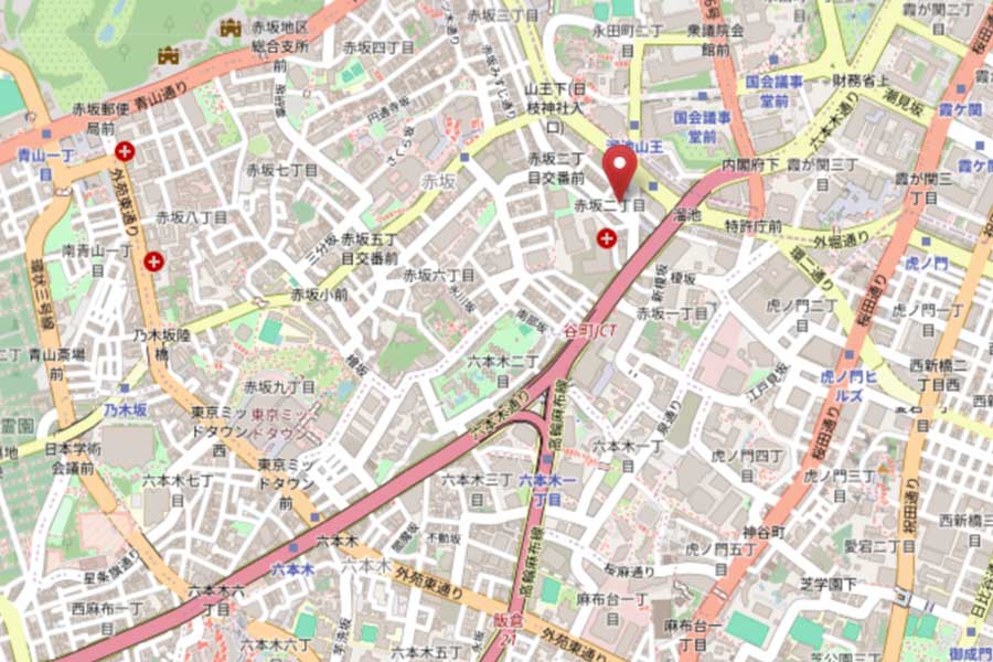 伊藤忠アビエーションの本社（画像：OpenStreetMap）