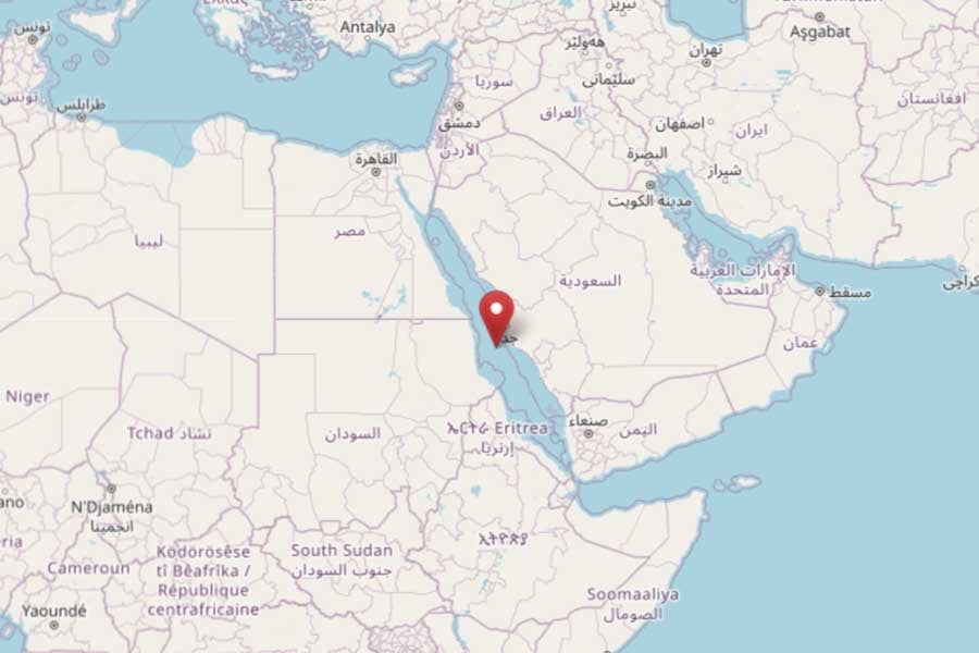 紅海（画像：OpenStreetMap）