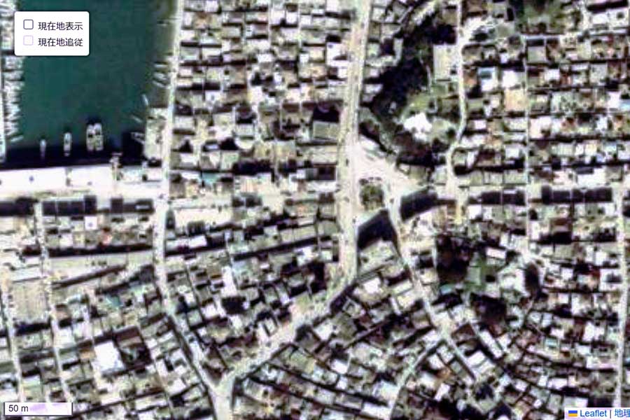 1975年頃に撮影された糸満市のラウンドアバウト周辺の航空写真（画像：国土地理院）