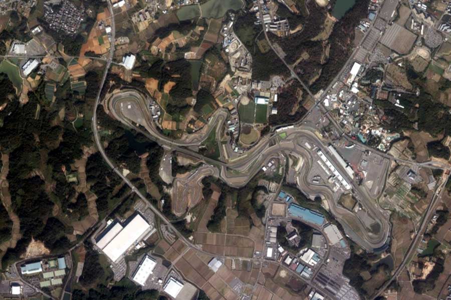 現在の「鈴鹿サーキット」周辺の航空写真（画像：国土地理院）