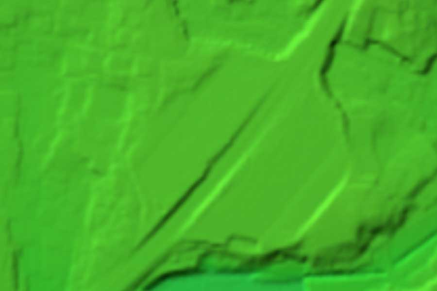 現在の「海老名サービスエリア」周辺の地形（画像：国土地理院）