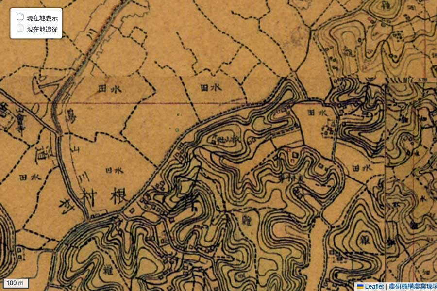 明治初期の「新横浜駅」周辺の地図（画像：国土地理院）