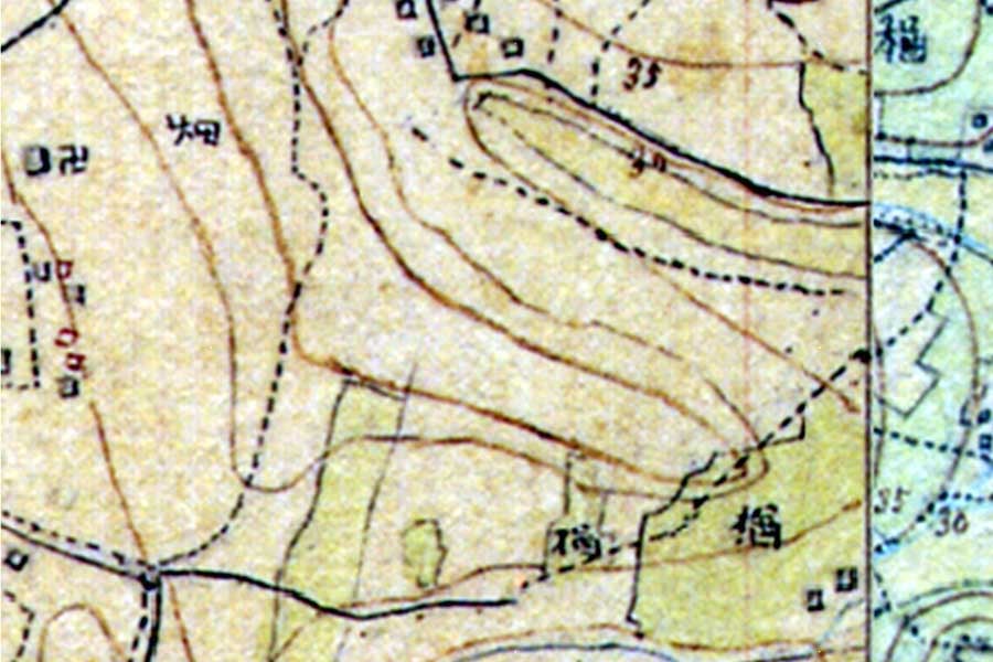 明治初期の「海老名サービスエリア」周辺の地図（画像：国土地理院）