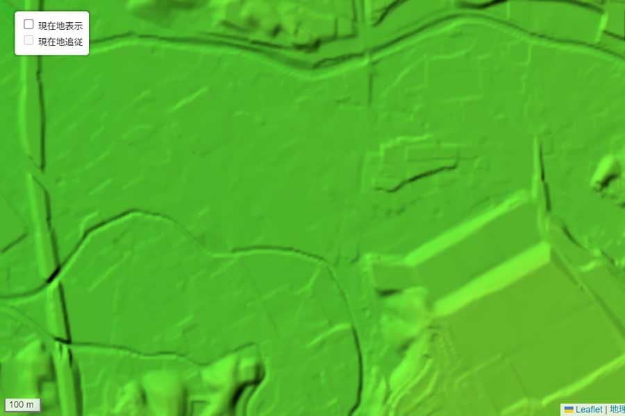 現在の「宇美駅」周辺の地形（画像：国土地理院）