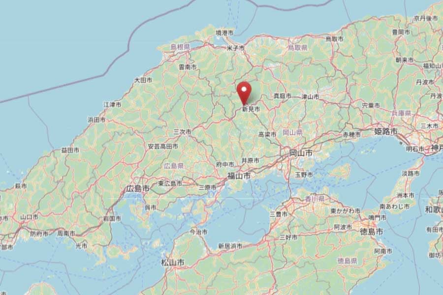 岡山県新見市の備中神代駅（画像：OpenStreetMap）