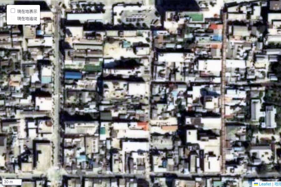 1980年頃に撮影された「近鉄奈良駅」周辺の航空写真（画像：国土地理院）