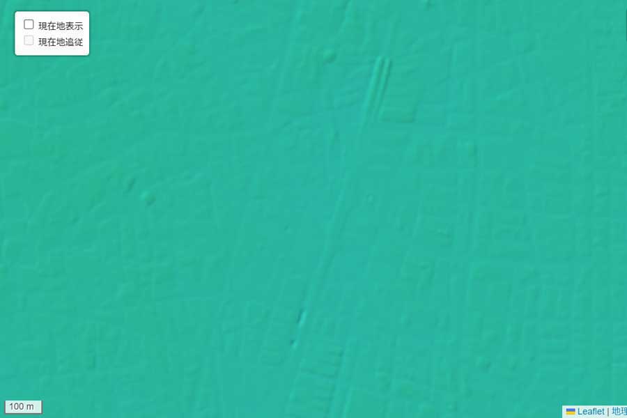 現在の「竹ノ塚駅」周辺の地形（画像：国土地理院）