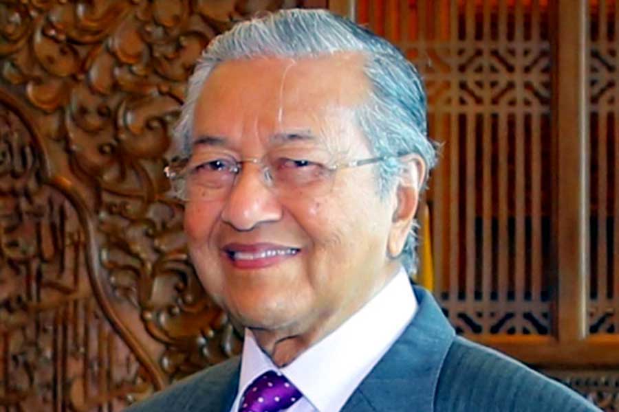 2018年にマイク・ポンペオ米国務長官と会談した、マハティール・モハマド・マレーシア首相（当時）