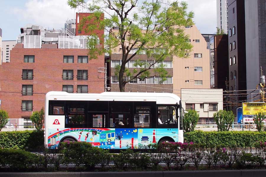 港区のコミュニティーバス「ちぃばす」（画像：下関マグロ）