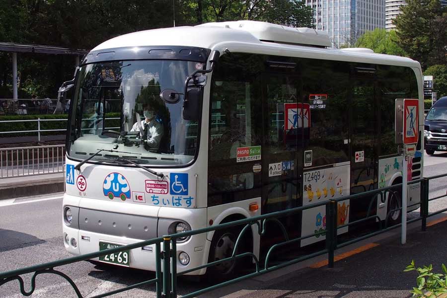 港区のコミュニティーバス「ちぃばす」（画像：下関マグロ）